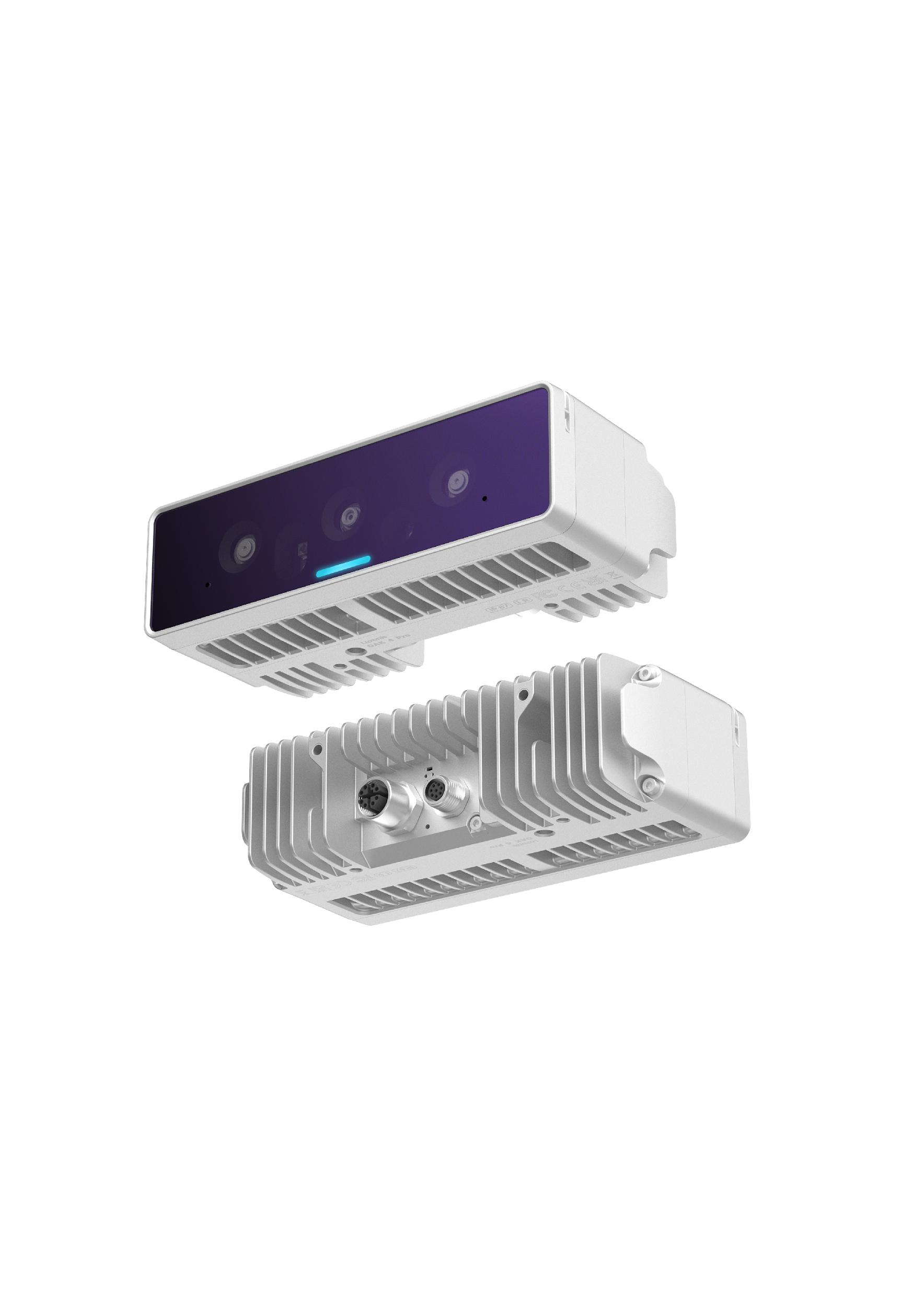 Front and rear views of the OAK 4 D Pro camera